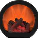 Ragyzity Decorative Flameless Portable LED Lanterns, Fireplace Light with LED Simulation Log Flame Effect, Touch Switch Simulation Flame for Home Christmas Decor