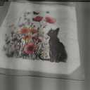 NAMQUL Cute Black Cat Canvas Tote Bag for Women with Zipper Pockets - Large Reusable Shopping, Grocery, Gym & Book Carry Bag, Aesthetic Work Tote Design, Eco-Friendly Gift for Cat Lovers