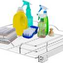 OCG Pull Out Cabinet Organizer (11.75" W x17 D), Pull out Shelves for Kitchen Cabinets, Slide Out Drawers for Base Cabinet Organization in Kitchen Bathroom Pantry, Bottom Mount, Chrome Finish