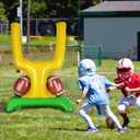 4 x Football Party Supplies Kit - Touchdown Letter Balloon, Goal Post & Football Shaped Foil Balloons, Round 'Touchdown!' Foil Balloons, and Banner for Birthday, Game day, Tailgate Party Decorations