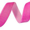 3 x Abbaoww 10 Yards Hot Pink Velvet Ribbon 5/8 Inch Wide Single Face Velvet Ribbon for Christmas Wreath Decoration Gift Wrapping DIY Project Bow Making