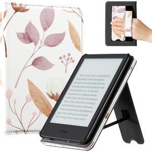CoBak Case for 6" Tablet Cases (2024 & 2022, 11th Gen) - PU Leather Smart Cover with Auto Sleep/Wake & Hand Strap, Premium Protective Case for Tablet Case, Gardenia