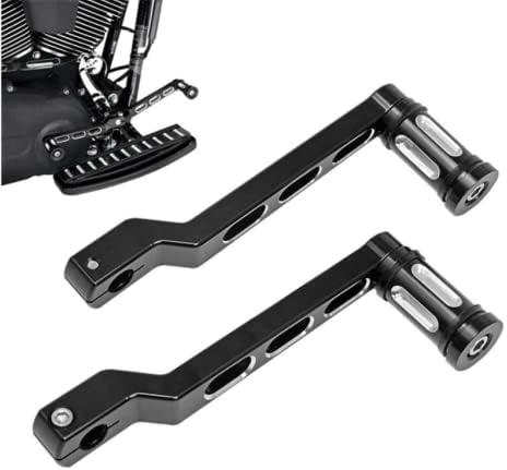Motorcycle Front Rear Shift Levers w/Shifter Pegs Heel Toe Shift Linkages Foot Pedals Edge Cut Shift Pegs for Harley Touring Softail Road Glide 1986-2025