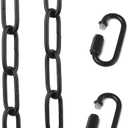 6 feet Black Pendant Light Fixture Chain Permits Installation of Chain-Hung Fixtures On High Ceilings with Maximum Fixture Weight of 50 Pounds