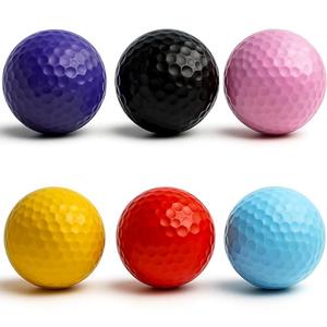 Thorza Colored Golf Balls - Multicolored Set of 6 Mini Golf, Putting Practice and Training
