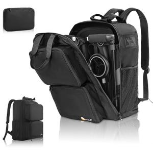 AKOZLIN Foldable Stroller Travel Bag Backpack 14.2"x6"x18.2" Compatible for Gb Pockit Air Plus Stroller Carry Bag[not for Gb all-city] (Bag Only) (Black)