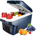 Iceblue Electric Cooler with Type-C, 8 Liter /11 Cans Mini Fridge with Belt, 9V Type-C Thermoelectric Dual-use Car Refrigerator, Car Fridge for Car, Dorm, Travel, Picnic, Gift - Black