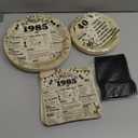 96Pcs 40th Birthday Plates and Napkins Back in 1985 Party Decorations Vintage 40 Year Old Dessert Plates 1985 Birthday Cheers to 40 Years Theme Tableware Set for 24 Guests Men Women Party Supplies