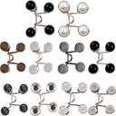 RONYOUNG 60PCS Pant Waist Tightener, 10 Styles Adjustable Waist Buckle Set, Extra Button for Jeans to Make Tighter, Button Adjuster for Pants, Jeans, Skirts, Sleeves (10 Sets)