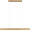 39" Wood Linear Pendant Light 24w Led Pendant Light Dimmable Ceiling Pendant Hanging Light Adjustable Billiard Pool Table Lights for Dining Room Light Kitchen Island Natural Wood Color (39in)