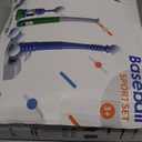 QDRAGON 2 in 1 T Ball Sets for Kids 3-5 5-8, Tee Ball Set with Automatic Pitching Machine/Adjustable Batting Bat & Stand/6 Balls, Baseball Toys Outdoor Sport for Toddlers Boys, Blue