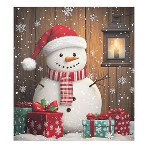 Christmas Snowman Wooden Hat Scarf Lantern Dishwasher Magnet Cover 23x26 in Refrigerator Magnetic Stickers for Kitchen Home Decoration Fridge Panel Decal Pad