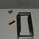 OLLEN Aluminum License Plate Frames for Front & Rear, 2 Pack Heavy Duty Car Tag Holder Protector, with Mount Hardware, Screws Caps, 8 Rattle Proof Pads, Screwdriver, Matte Black