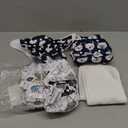 wegreeco Cloth Diapers 6 Pack with 6 Inserts & 1 Wet Bag, Washable Cloth Diapers for Babies, One Size Adjustable Reusable (Cool Animals)