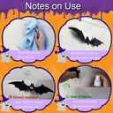 4 x 3D Bats Halloween Decoration, 60PCS 4 Sizes Realistic PVC Scary Bats Window Decal Wall Stickers for DIY Home Indoor Hallowmas Decor Party Supplies