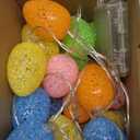 Hiboom Easter Decorations Egg Lights, 8 Flashing Modes LED Easter Lights, Waterproof Battery Operated Fairy Light for Outdoor Indoor Decorations(9.84 ft with 20 LED)