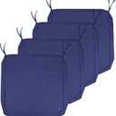 Szblnsm Outdoor Cushion Covers Replacement 19x19x3In, Patio & Sofa Cushion Covers with Handle & Adjustable Straps, Waterproof, Set of 4, Bavy Blue
