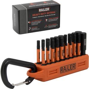 Railer Allen Wrench Hex Bit Set 2 Inch Impact Driver 20pc Hex Bit Set With A Bit Holder & Carabiner. Premium S2 Steel, Ideal For Furniture Screws