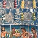 Pool Float, Teens and Adults, Use for: Sitting, Laying Out, Drifting, and Relaxing, Roll It Up for Easy Storage (Blue and White)