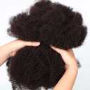 Afro Kinky Bulk Blend Human Hair 18 Inch 100 Gram Afro Kinky-Curly Blend Hair Bulk for Mini Twist Dreadlock Extensions Micro Locs Repair Soft 4C Curly for Braids (4#)