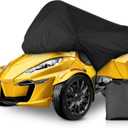 XYZCTEM Can-Am Spyder RT Cover,Outdoor Waterproof Sun & Heat Protection Half Cover, Compatible with Can-Am Spyder RT 2010-2019 Limited, Black, XL