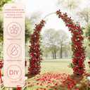 INQCMY Artificial Flowers 12pcs Ball Chrysanthemums for Weddings Silk with Stemsdiy Champagne Bouquets Indoor and Outdoor Decoration Kitchen Table Decor (Red)