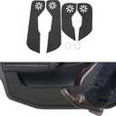 Leather Car Door Anti Kick Pad Sticker for Nissan Rogue 2022-2025 Door Side Edge Guard Protector Interior Accessories Black 1 Set