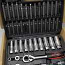 BILITOOLS 50PCS Shock Absorber Strut Nut Socket Set Master Suspension Strut Top Mount Nut Removal Install Automotive Tool with Ratchet Adaptors