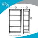 Internet's Best 5-Shelf Adjustable Wire Shelving | Heavy Duty Storage Rack | Metal Shelf for Garage, Restaurant, Industrial Use - Wide Unit Shelves, Sturdy Steel Frame | Black | 36" W x 18" D x 72" H, 5-Tier without Liners