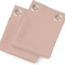 LEMOMO Blackout Curtains 52 x 108 inch/Blush Curtains Set of 2 Panels/Thermal Insulated Room Darkening Bedroom Curtains