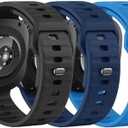 NotoCity Sport WatchBands Compatible with Samsung Galaxy Watch Ultra Bands,Breathable Soft Silicone Band for Galaxy Watch Ultra Bands 47mm for Men Women,Black