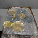 edaknez Metal Wall Decor for Living Room, Metal Flower Wall Art, 3D Stacked Leaves Wall Art Decor, Modern Lotus Flower Hanging Wall Decor (C 50 inch x 26 inch)