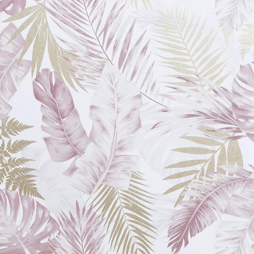Arthouse ArtiSTICK Soft Tropical Blush/Gold - Peel and Stick - Self Adhesive Wallpaper 6m/19.6 Foot Long - Great for Upcycling Furniture - Cabinets Kitchen Drawers Shelves - Peel & Stick 300212
