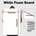 24" x 36" Foam Board 4 Pack, 0.23" Thickness White Poster Board, Acid Free, Double Sided, Rigid, Sign Board for Mounting, Crafts, Modelling, Art, Display, School Projects