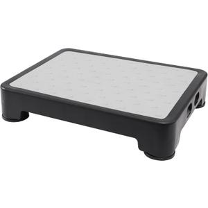 COOL-ANGLE Non-Slip Step Stool for Adults & Seniors  3.4" Low Profile Wide Platform 600lbs Capacity  6 Stability Feet Bed Step for High Beds, Bath & Car  Portable with Handles, Gray