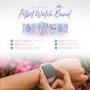 Smart Watch Bands for Women, Printed Silicone Watch Band Compatible with Fitbit Versa 3, Versa 4, Fitbit Sense & Sense 2, Soft Sport Ladies Watches Strap Replacement