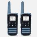 Long Range Walkie Talkies for Adult with NOAA Weather Alert Portable Walkie Talkies Rechargeable 22 Modifiable FRS Two Way Radios with Charger Cable &1400mAh Li-ion Battery (Blue)