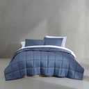 Calvin Klein - Queen Bonus Comforter Set, Reversible Bedding with Matching Bed Sheets, Pillowcases & Shams, Oeko-Tex Certified (Blue)