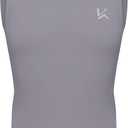 Boys Sleeveless Compression Shirt Qucik Dry Athletic Tank Tops Youth Kids Basketball Football Undershirt Workout, M