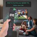 Voice Remote Replacement for Sony Smart TV Control:Comptible for 2019-2025 Sony Bravia OLED LED 4K 8K UHD, for Android Google TV with Shortcuts YouTube and Disney+ etc.