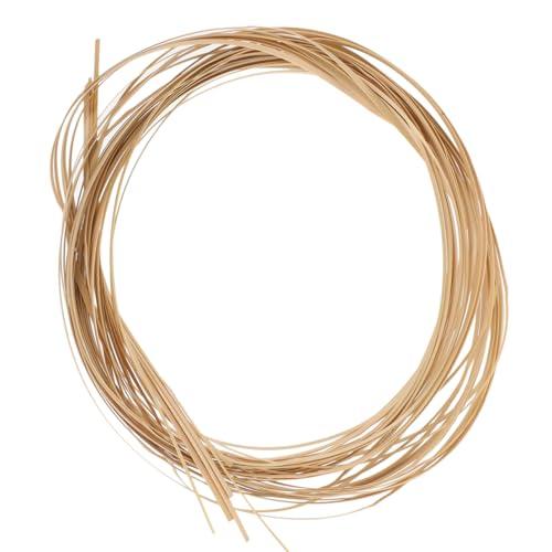 TEHAUX Thin Flat Reed Coil,Weaving Strips,Thin Reed Coil 3mm Wide Basket Weaving Materials for Basket Rattan Cane Webbing Furniture Crafts Furniture Making Supplies,118inch,Brown