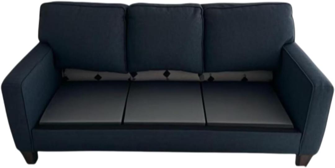 CAICFYIN Set of 3 Couch Cushion Supports for Sagging Seat - 20"x20"x2" High-Density 50D Foam, Easy-to-Use Sofa Savers, Comfortable Arch Design, Cuttable, Black