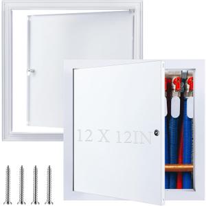 Gisafai 12 x 12 Inch Metal Access Panel for Drywall Ceiling Attic Door Plumbing Wall Access Doors Electrical Panel Cover Heavy Duty Wall Hole Cover (White)