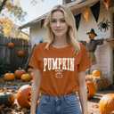 Thanksgiving Day Shirt for Women Gobble Turkey Tshirt Thanksgiving Tee Tops (Large, Brown1-pumpkin)