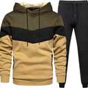 Tebreux Men's Jogging Tracksuit 2 Piece Athletic Outfit Hoodie Sports Sweatsuit Pullover Suit Sets (Green, XL, EXP 04/13/26)