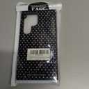 Owncase for Samsung Galaxy S24 Ultra Case Cute Fashion Polka Dot Phone Case for Women Girls Shockproof Slim TPU and Hard PC Protective Cover, Black