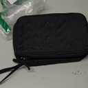 FYY Travel Organizer Pouch Electronic Accessories Carry Case Portable Waterproof Double Layers All-in-One Storage Bag for Cable, Cord, Charger, Phone, Pattern Black