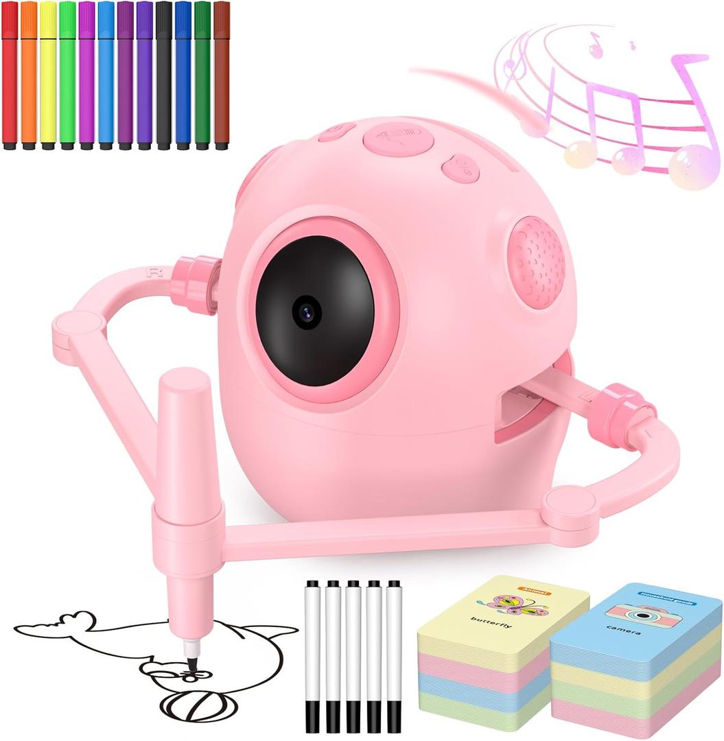 Smart Drawing Robot for Kids - Draw Art Sketcher Kid Toys for 3-12 Years Old Gifts - Tracing Educational Robots Toy for Girls Boys Gift - Christmas Magic Painting Sketch Machine (Pink)