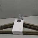 Amazon Basics Slim, Velvet, Non-Slip Suit Clothes Hangers, Gray/Silver - Pack of 30