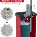 BOSHENG Mop and Bucket with Wringer Set, Flat Mop and Bucket, Squeeze Floor Mop with 3 Washable Microfiber Mops, Wet and Dry Use, Household Cleaning Tools, for Hardwood Floor, Laminate, Tile